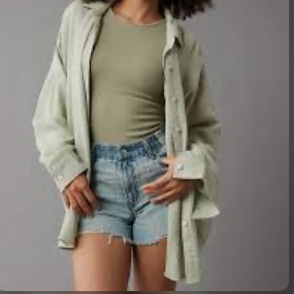 Aerie | Go Big | Oversized | Shirt | Olive